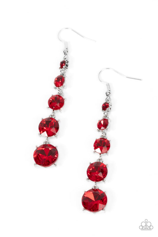 Red Carpet Charmer - Red Earrings