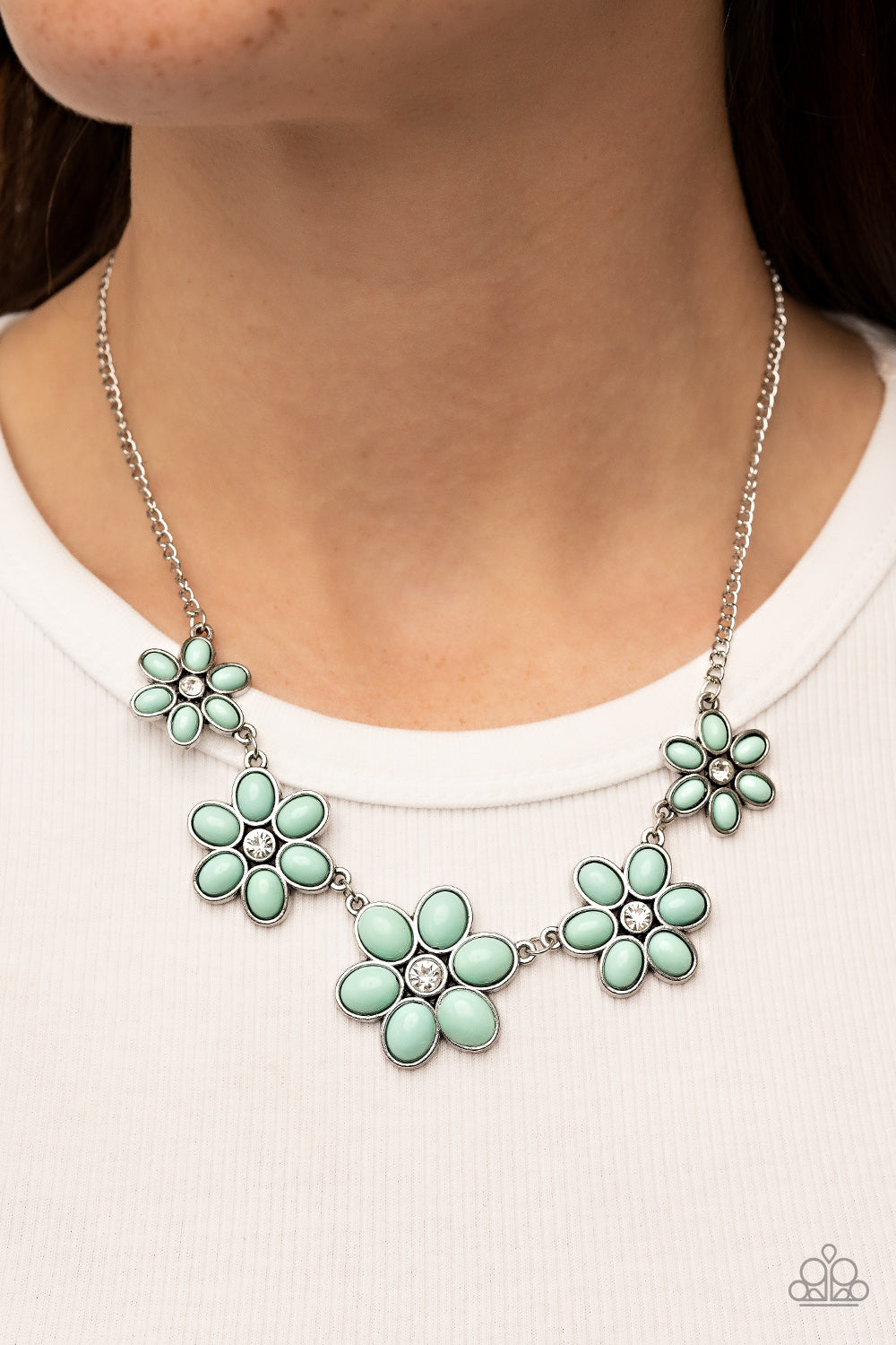 Prairie Party - Green Necklace