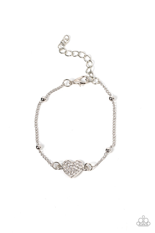 Heartachingly Adorable - White Bracelet