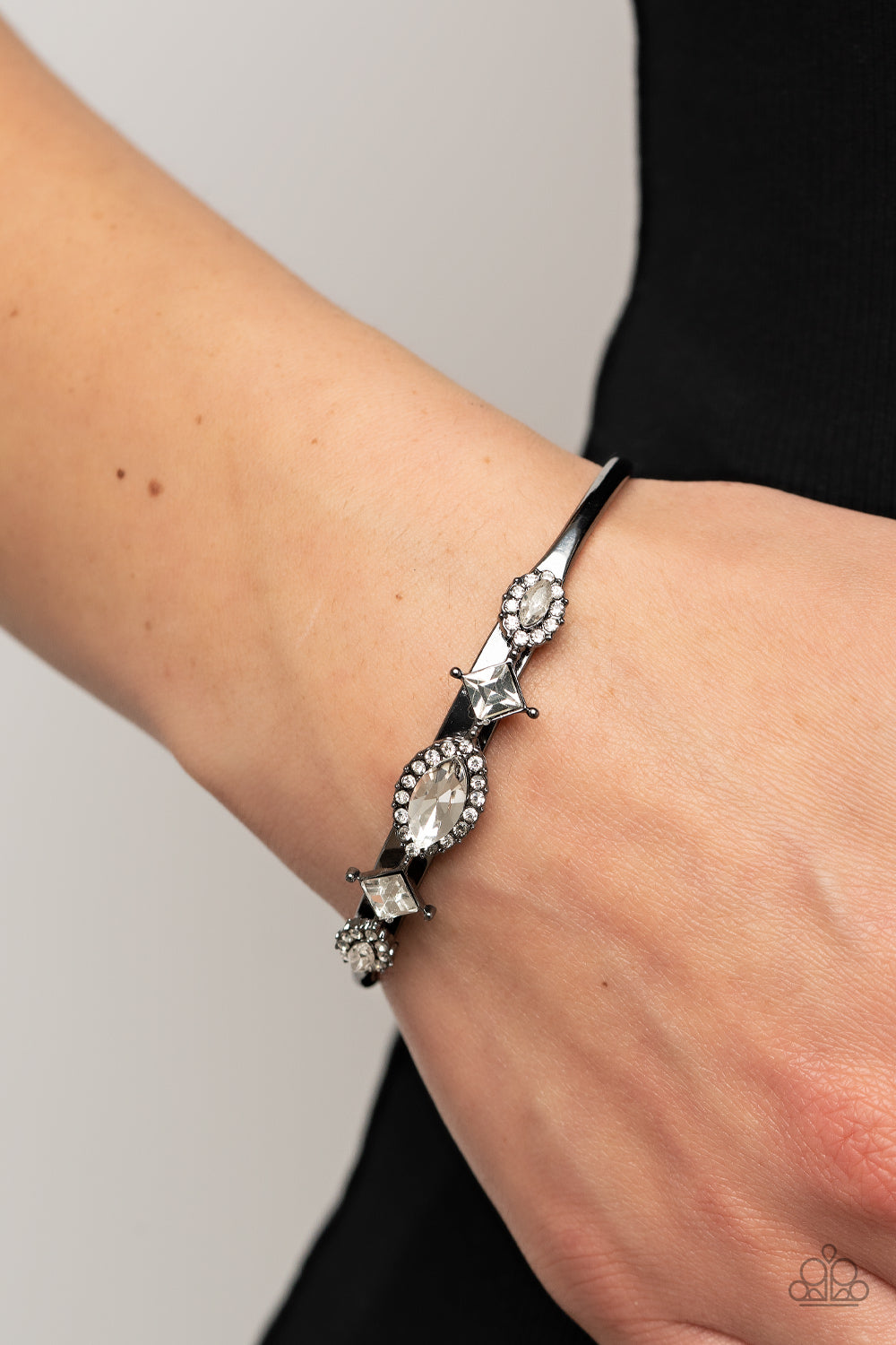 Disarming Dazzle - Black Bracelet