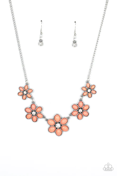 Prairie Party - Orange Necklace