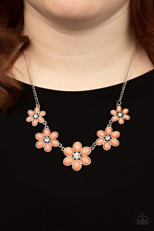 Prairie Party - Orange Necklace