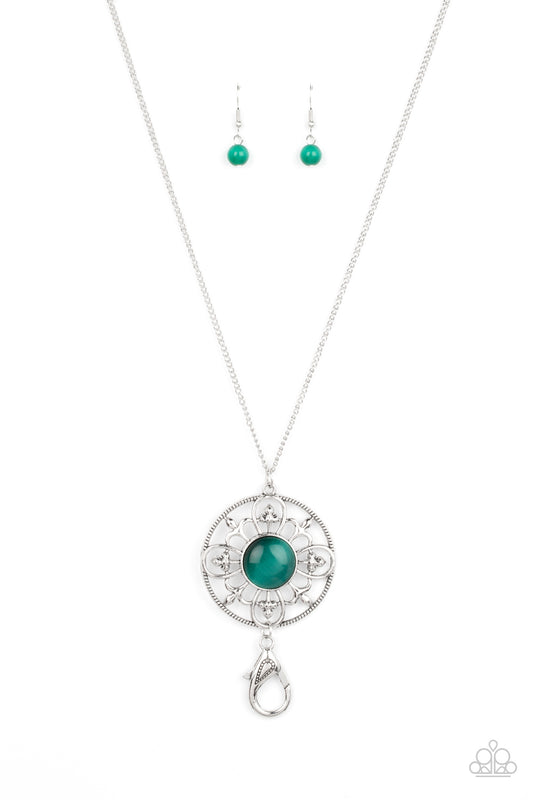 Celestial Compass - Green Necklace