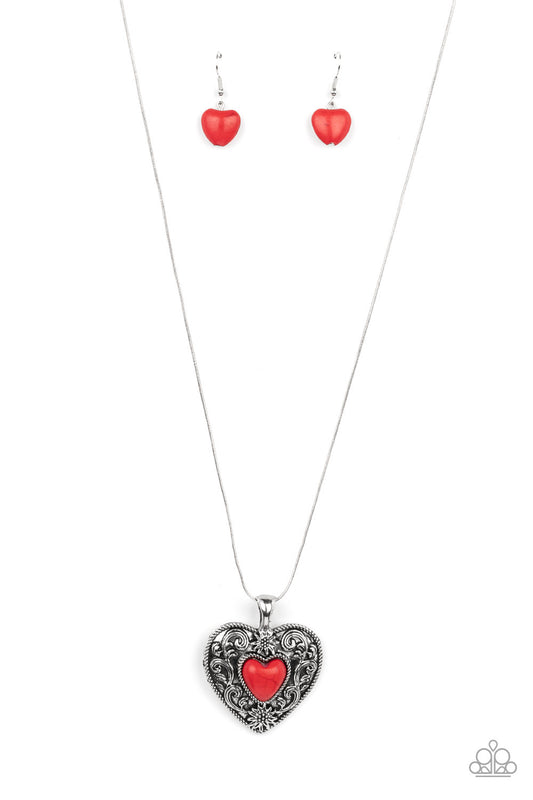 Wholeheartedly Whimsical - Red Necklace