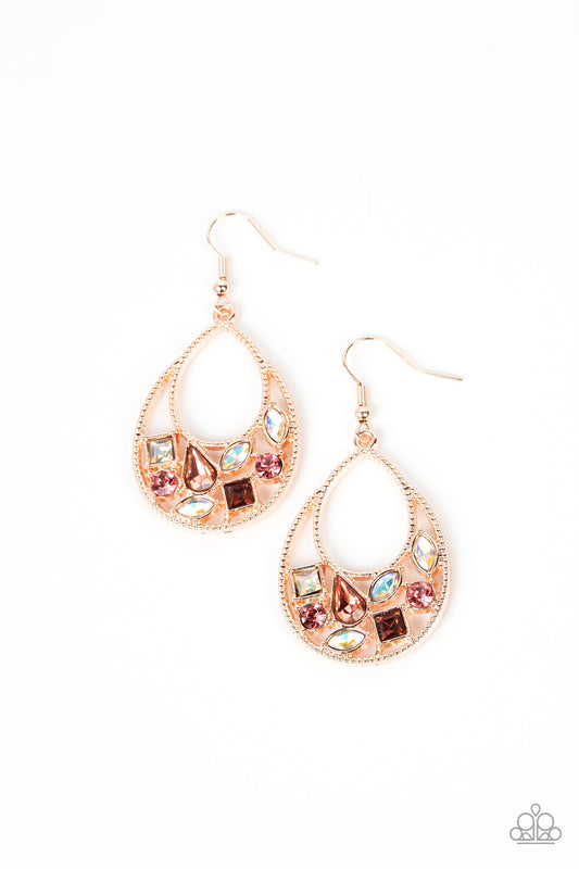 Regal Recreation - Rose Gold Earrings