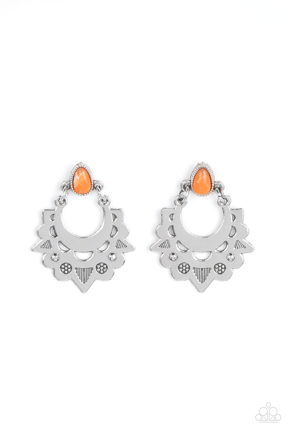 Earthy Zeal - Orange Earrings