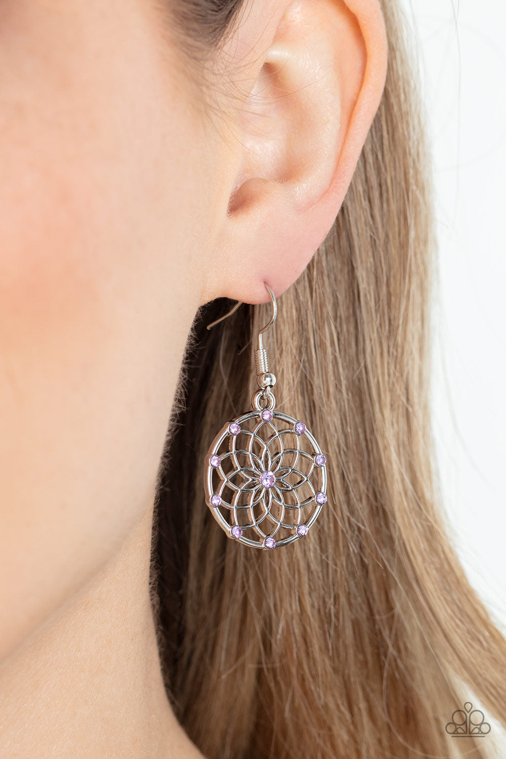 Springtime Salutations - Purple Earrings