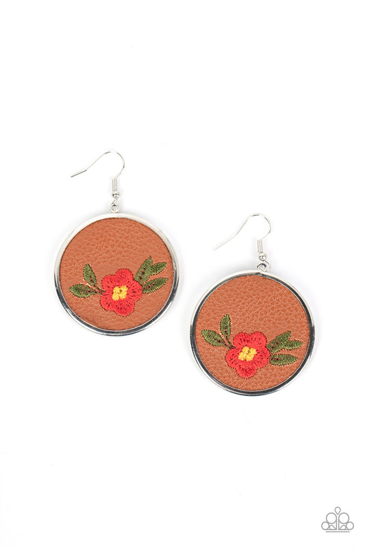 Prairie Patchwork - Red Earrings