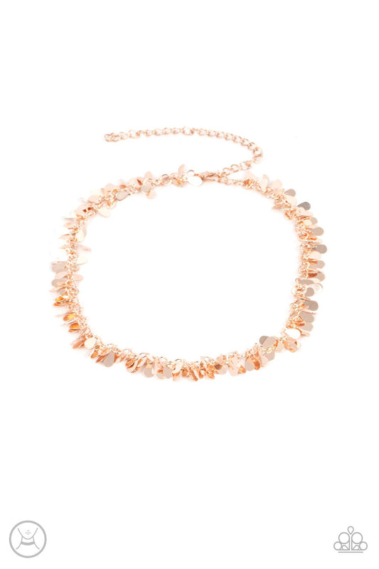 Surreal Shimmer - Choker Rose Gold Necklace