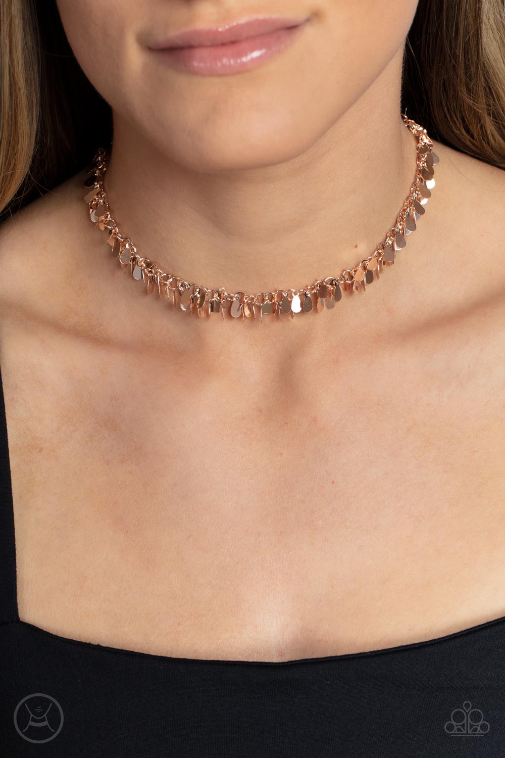 Surreal Shimmer - Choker Rose Gold Necklace