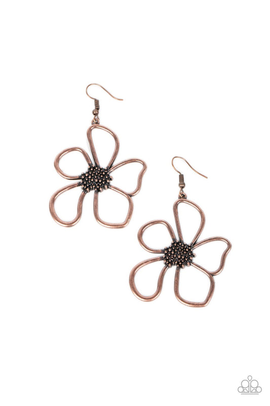 Wildflower Walkway - Copper Earrings