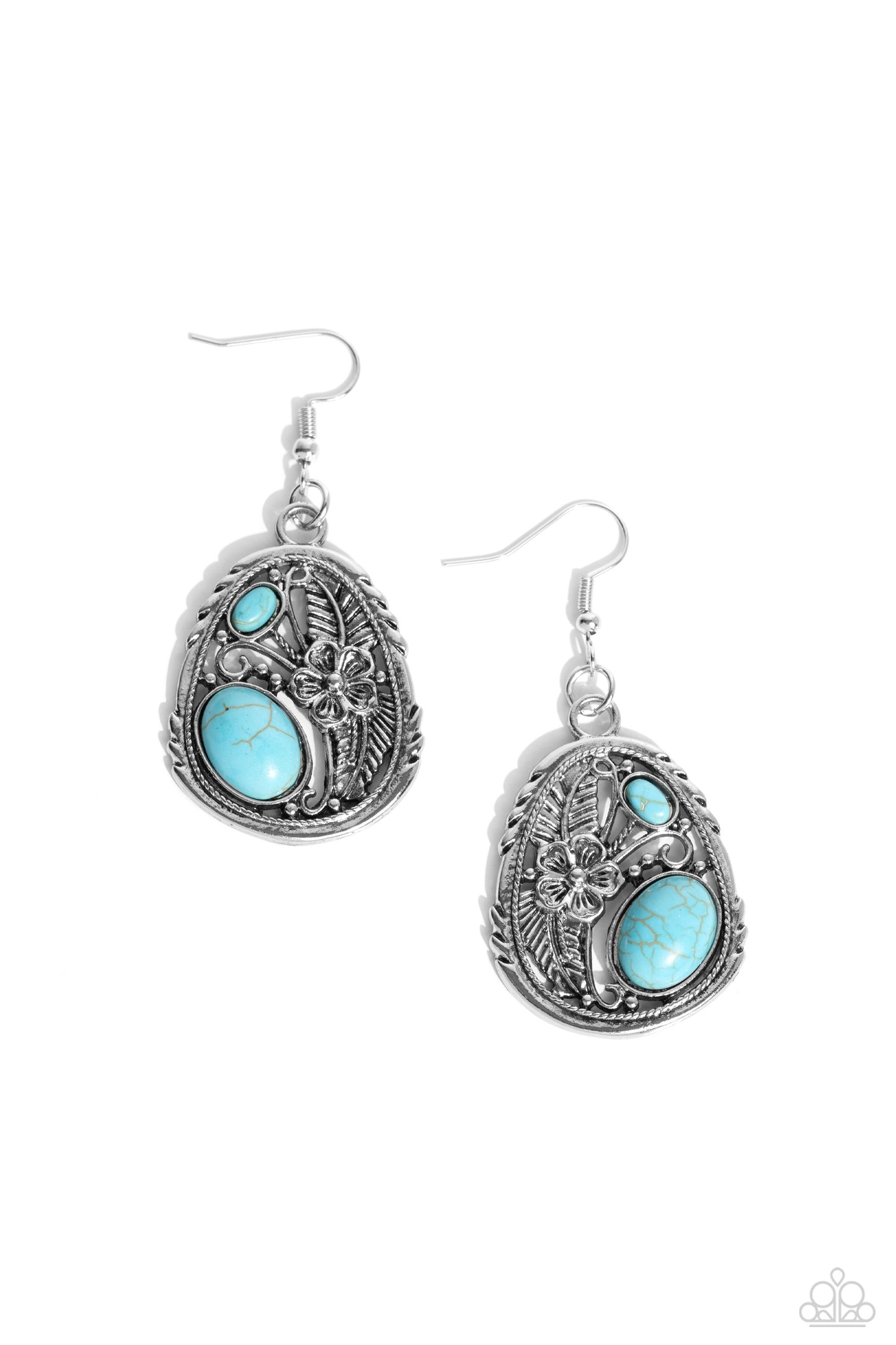 Hibiscus Harvest - Blue Earrings