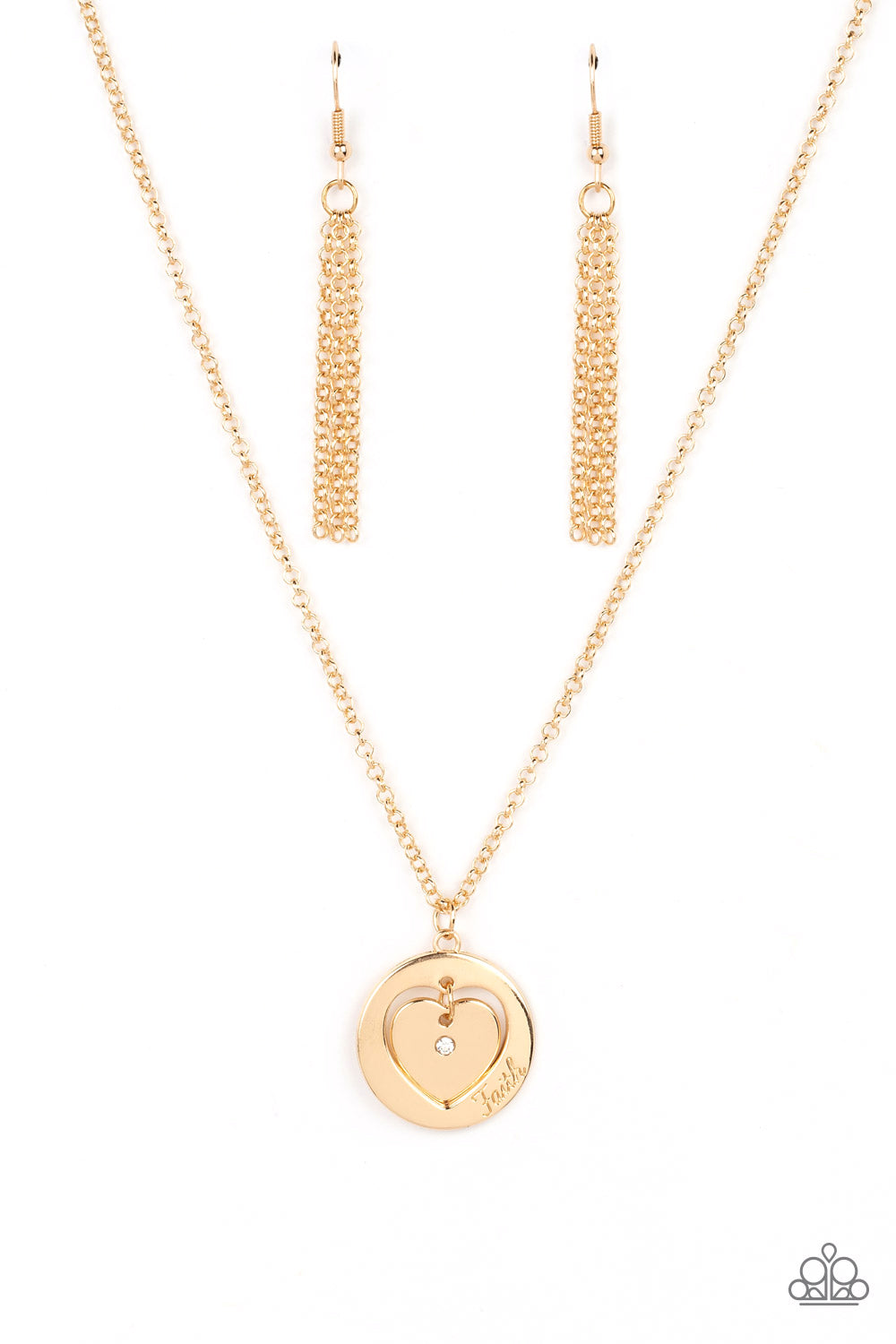 Heart Full of Faith - Gold Necklace