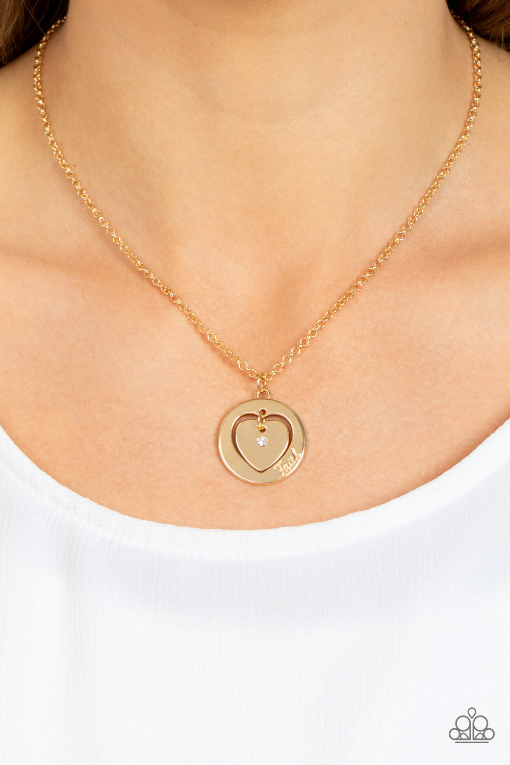 Heart Full of Faith - Gold Necklace