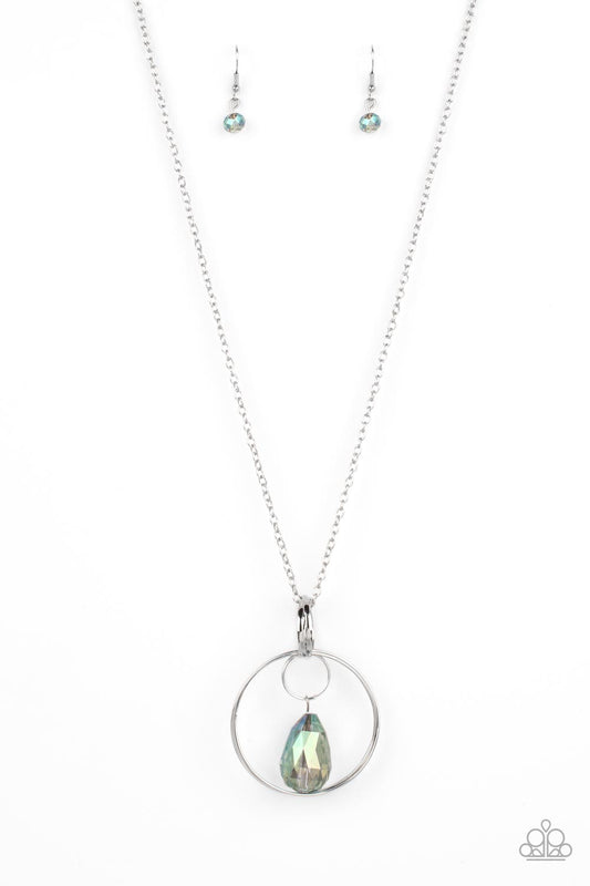 Swinging Shimmer - Green Necklace