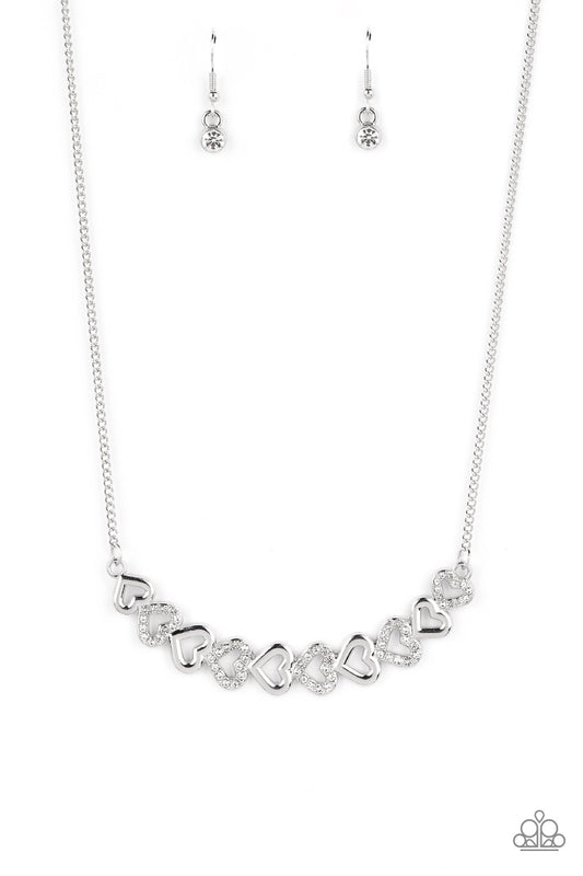Sparkly Suitor - White Necklace