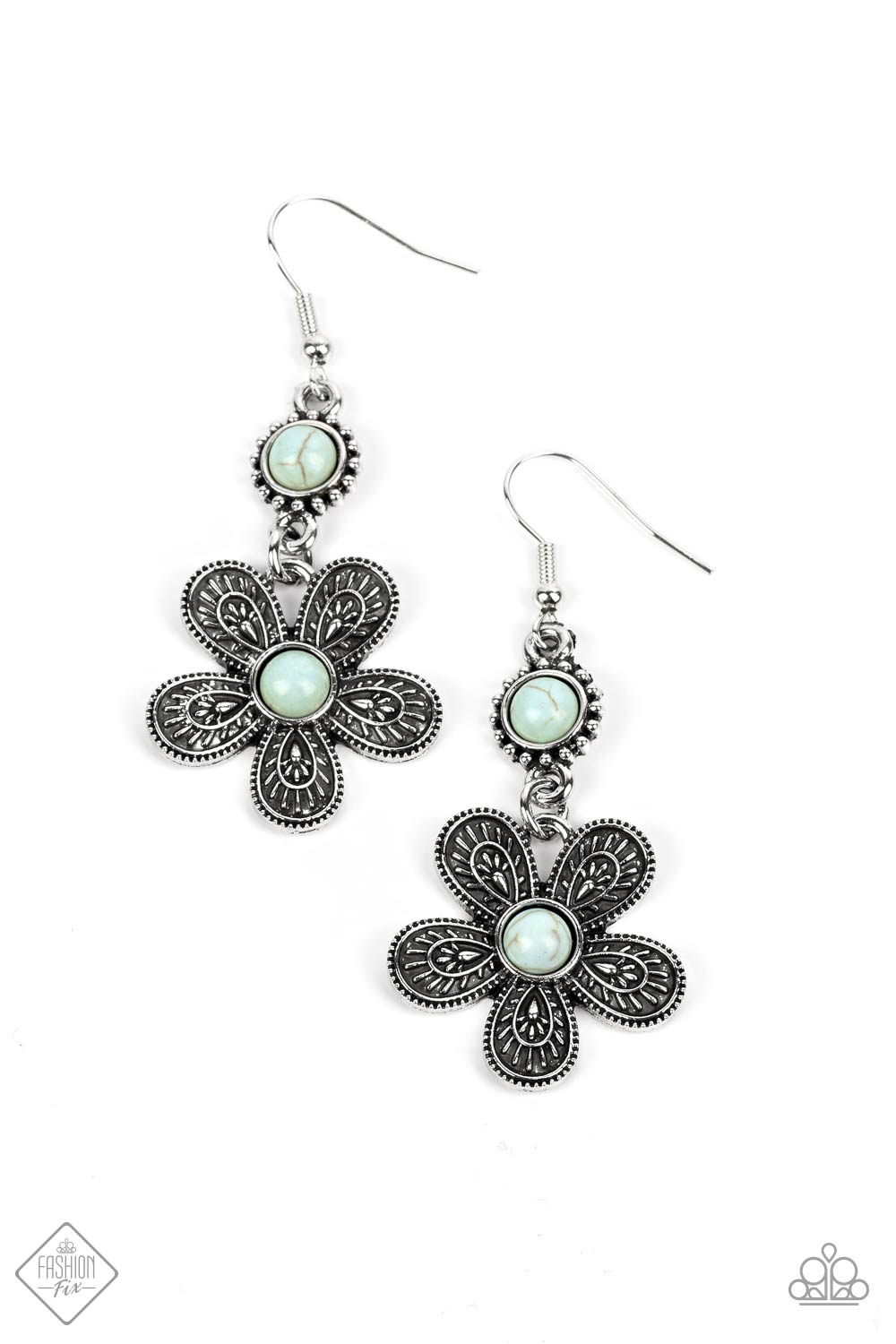 Free-Spirited Flourish - Blue Earrings