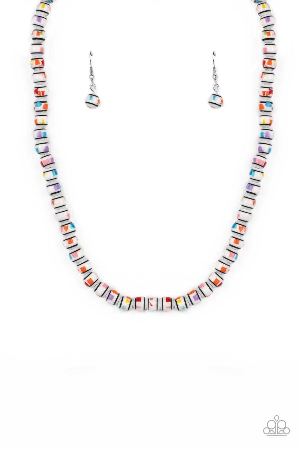 Gobstopper Glamour - White Necklace