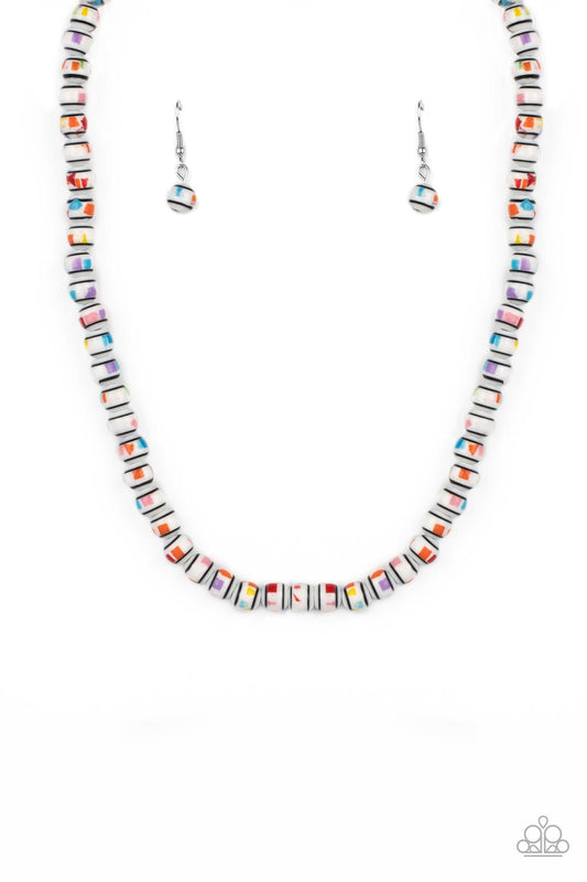 Gobstopper Glamour - White Necklace