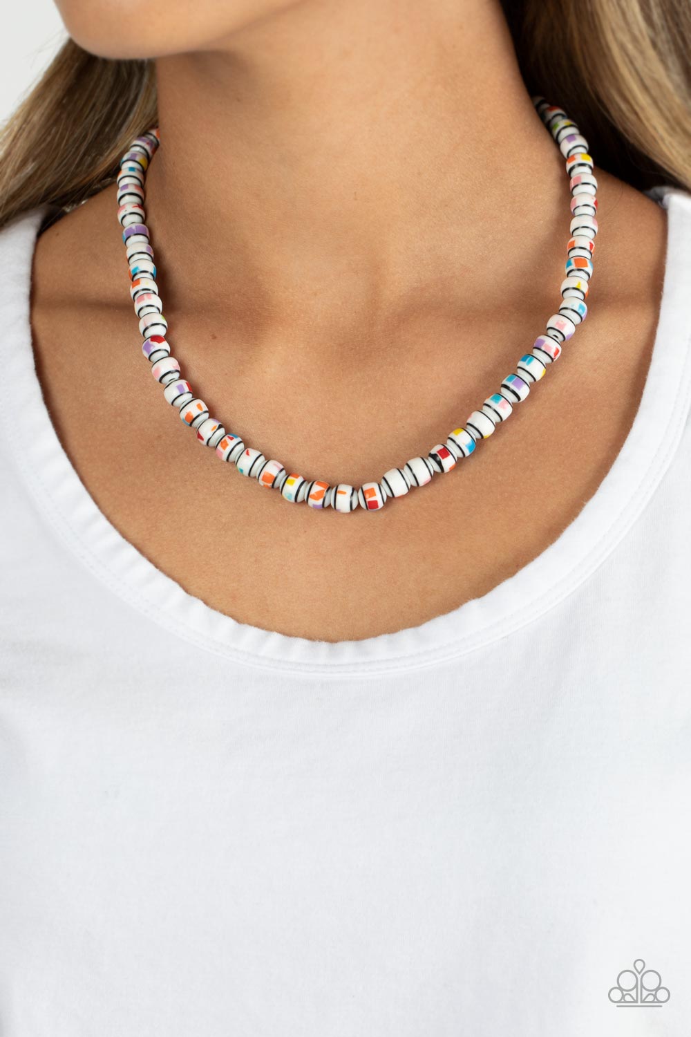 Gobstopper Glamour - White Necklace