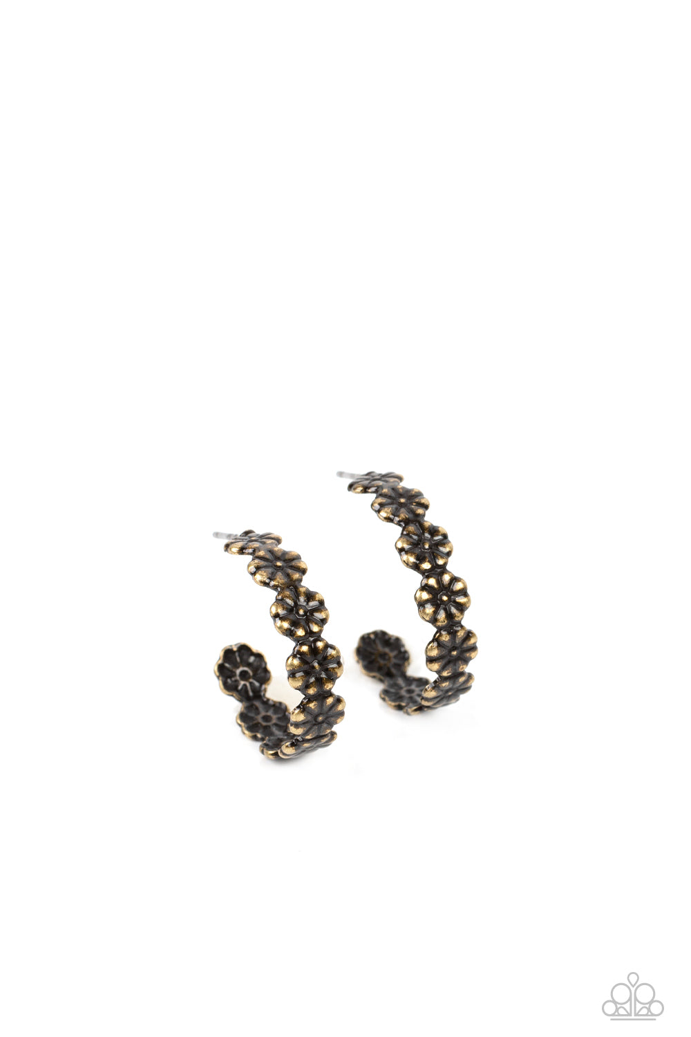 Floral Fad - Brass Earrings