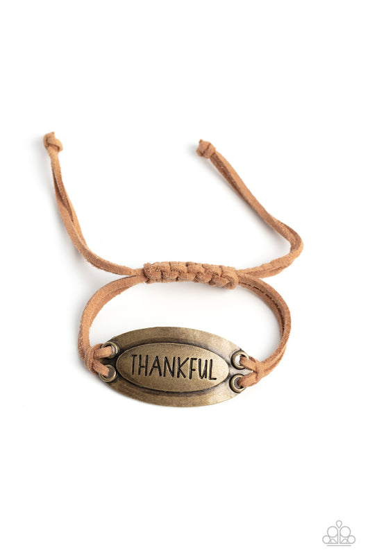 Thankful Tidings - Brass Bracelet