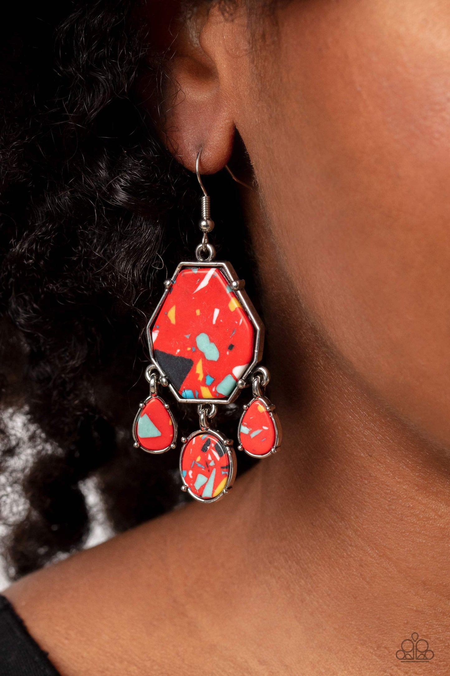 Organic Optimism - Red Earrings