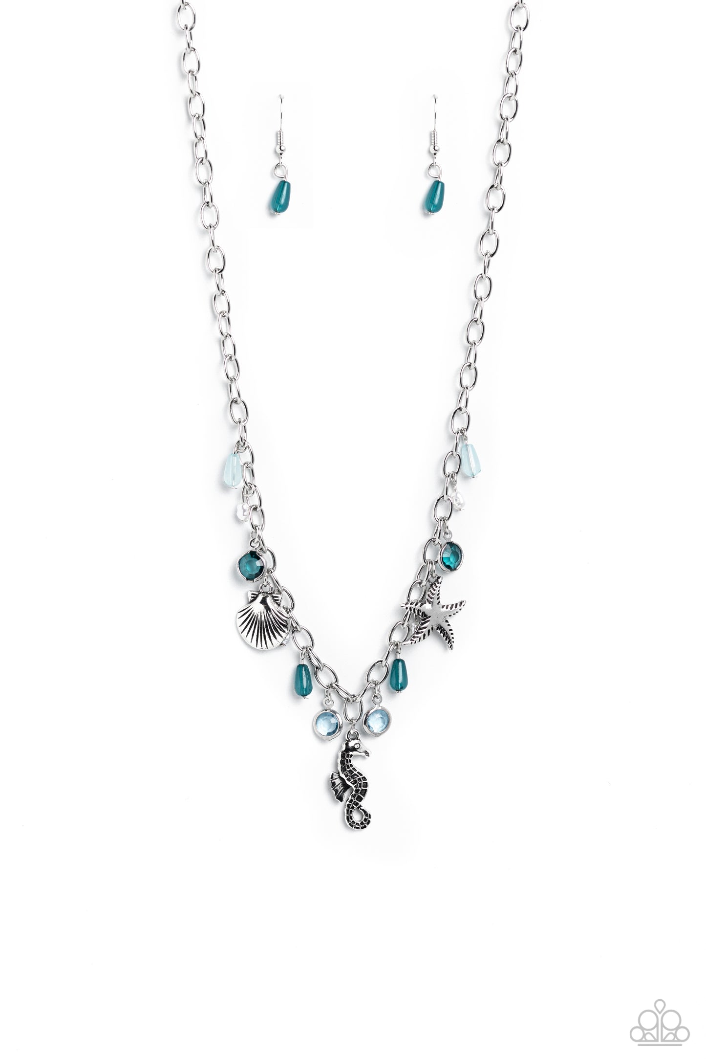 Seahorse Season - Blue Necklace