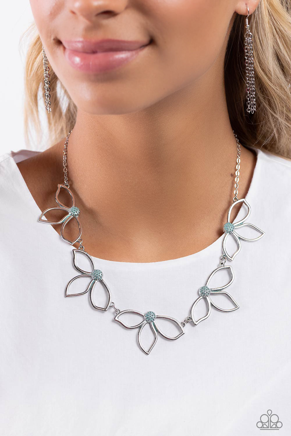 Petal Pageantry - Blue Necklace