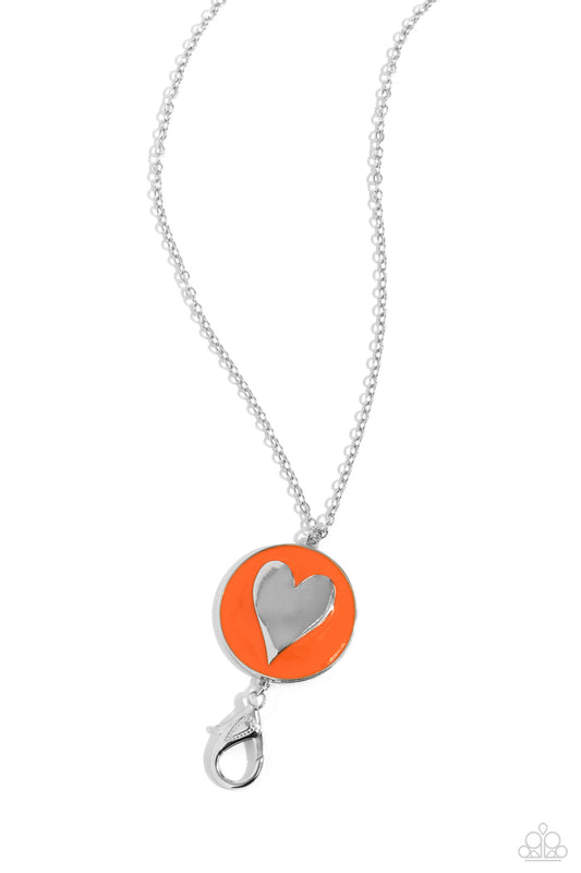 True to Your Heart - Orange Necklace