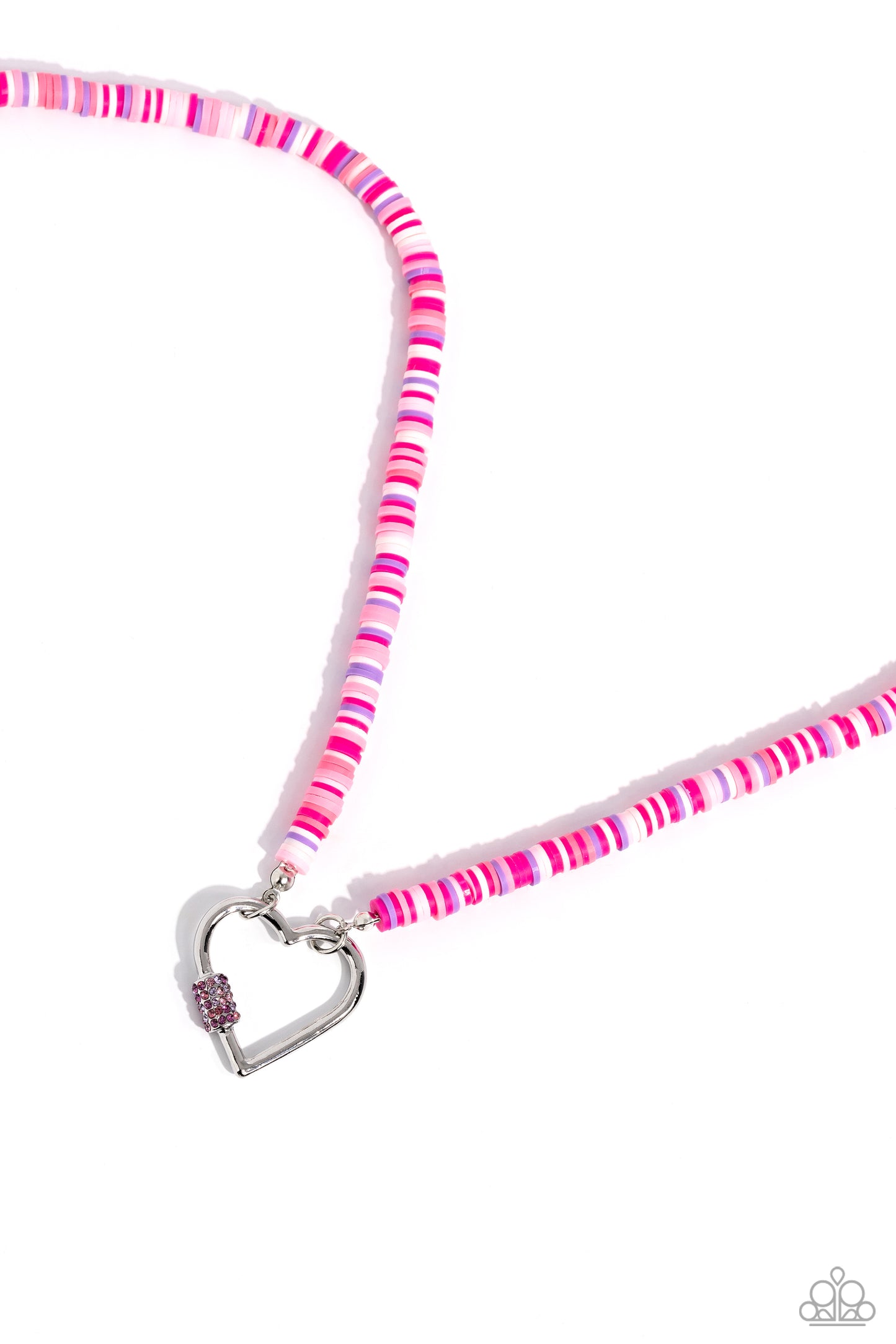Clearly Carabiner - Pink Necklace