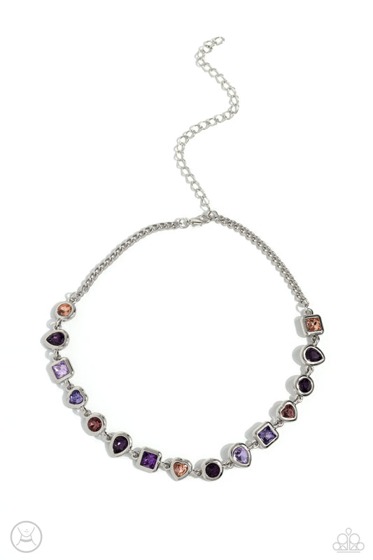 Abstract Admirer - Purple Necklace