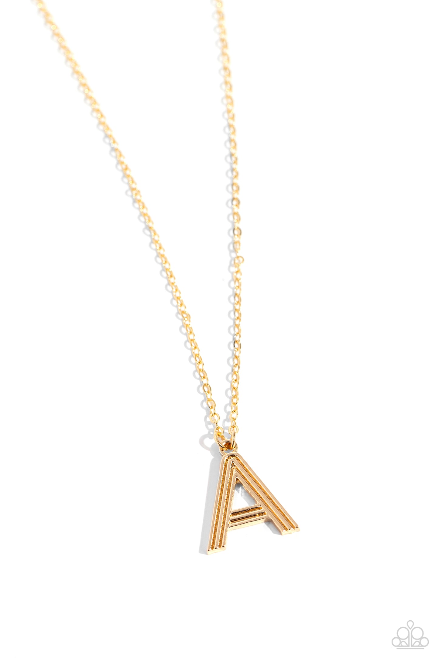 Leave Your Initials A - Gold Necklace