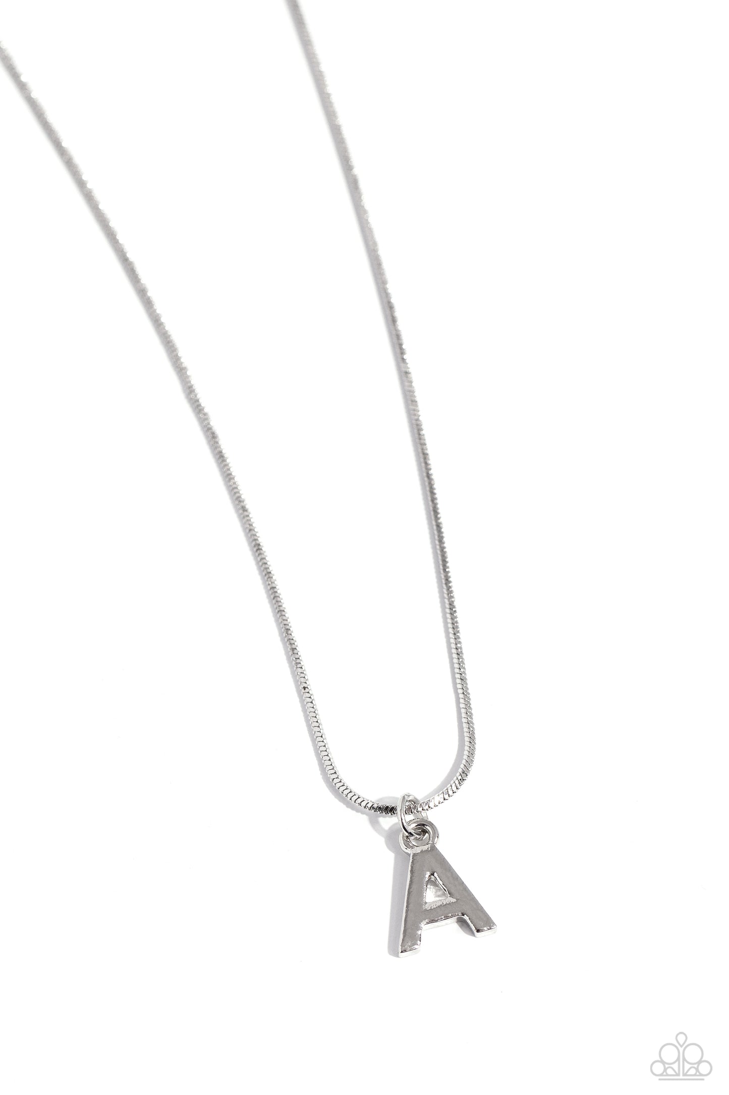 Seize the Initial A - Silver Necklace