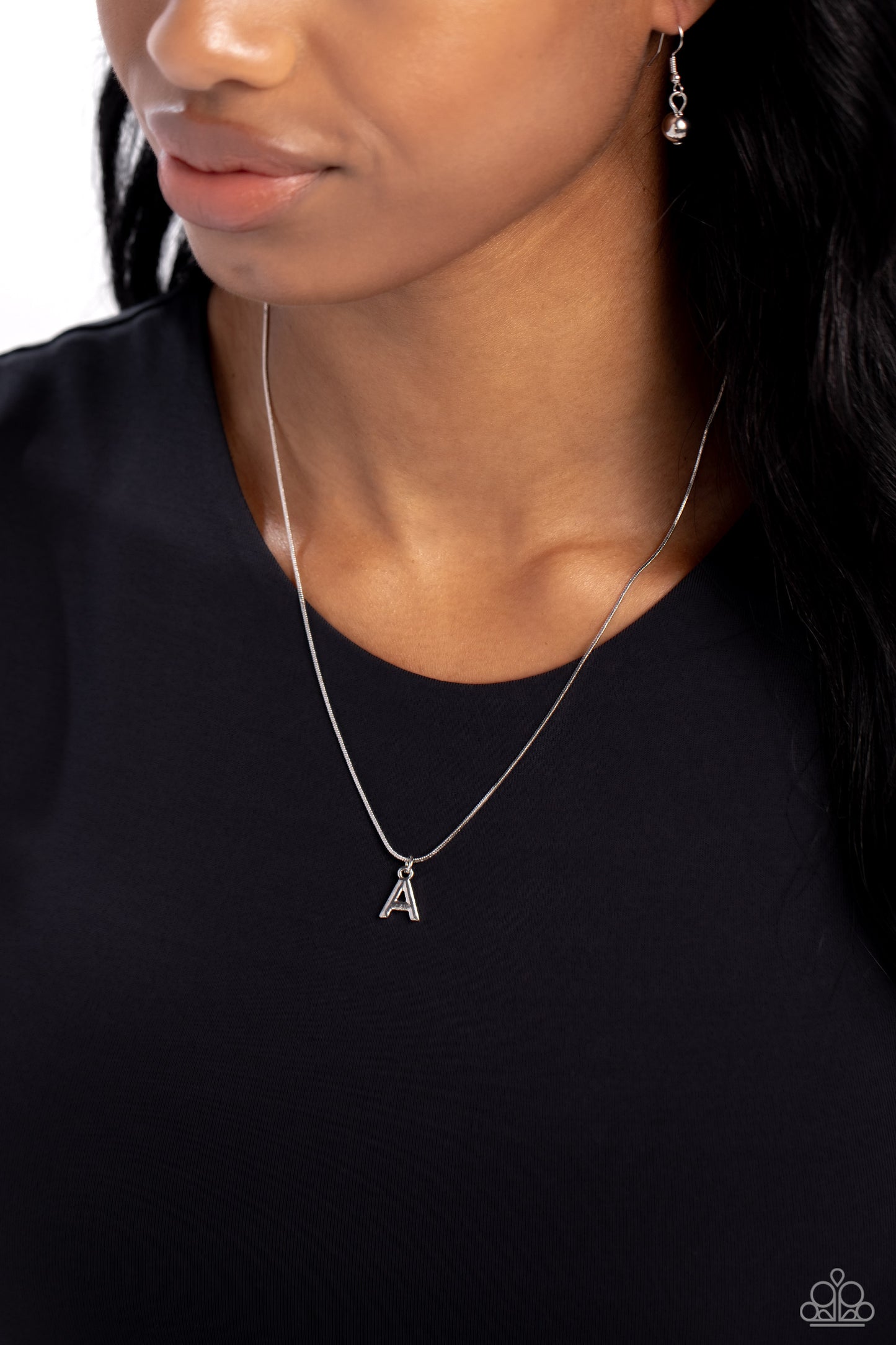 Seize the Initial A - Silver Necklace