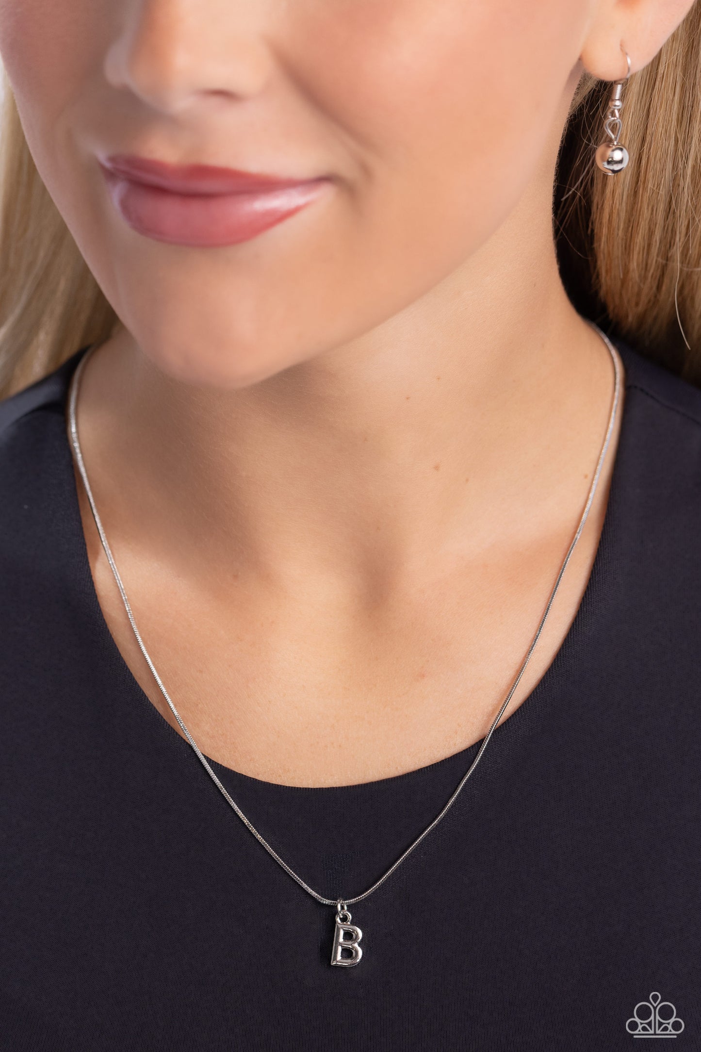 Seize the Initial B - Silver Necklace