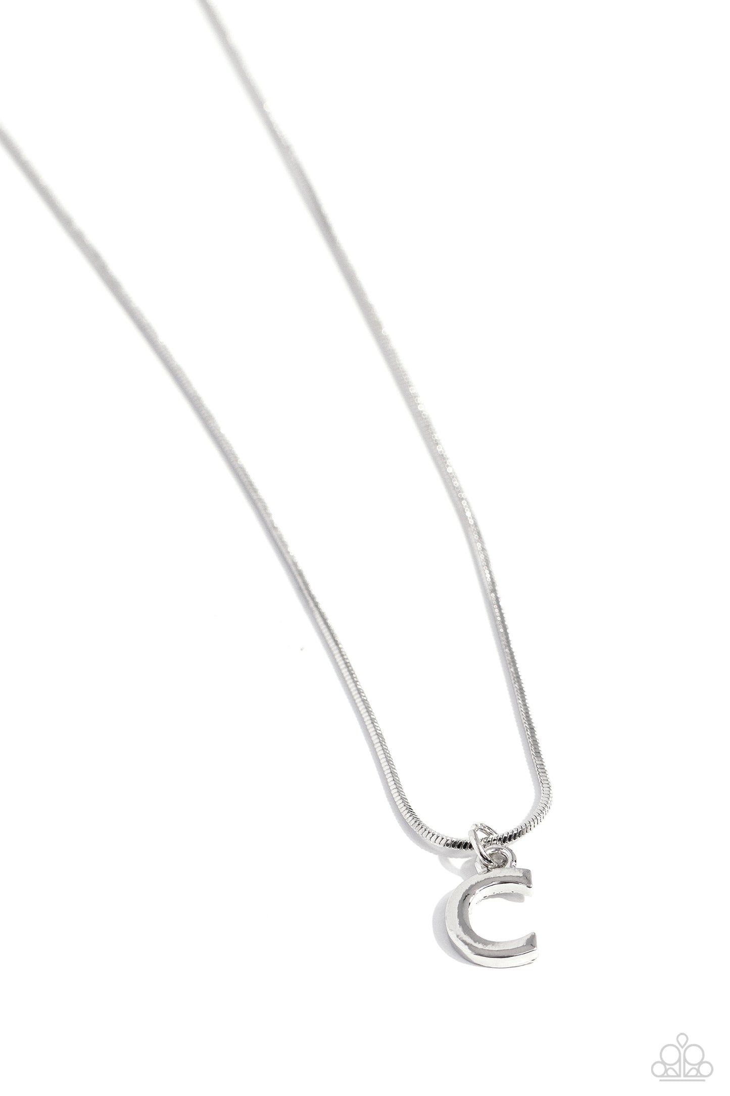 Seize the Initial C - Silver Necklace