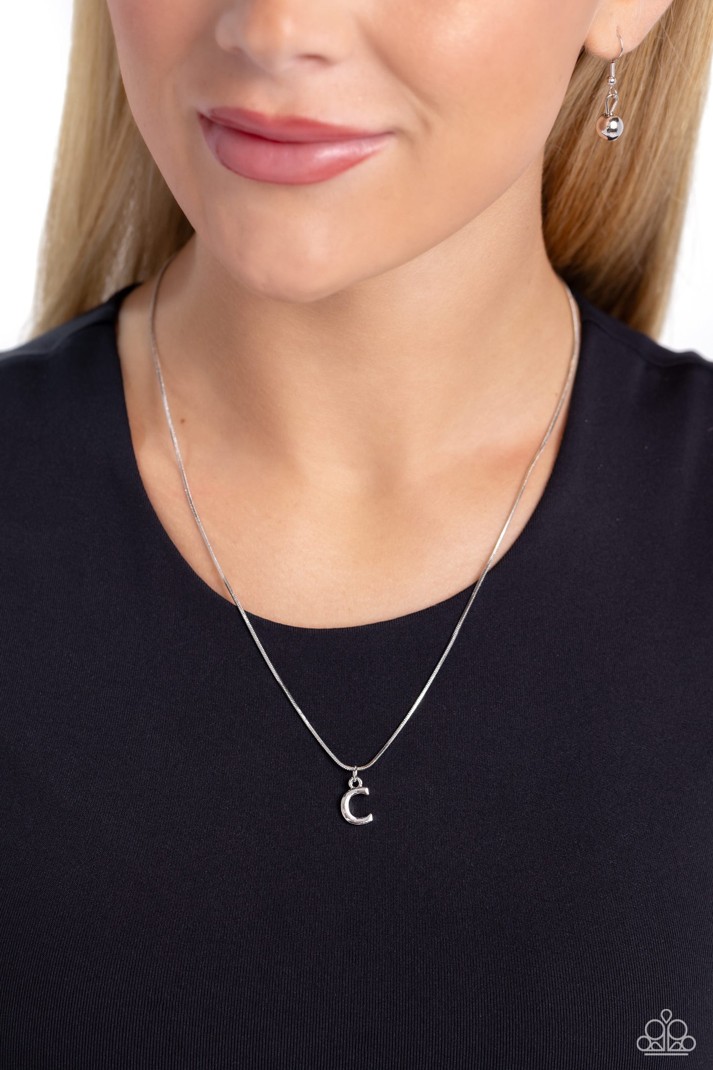 Seize the Initial C - Silver Necklace