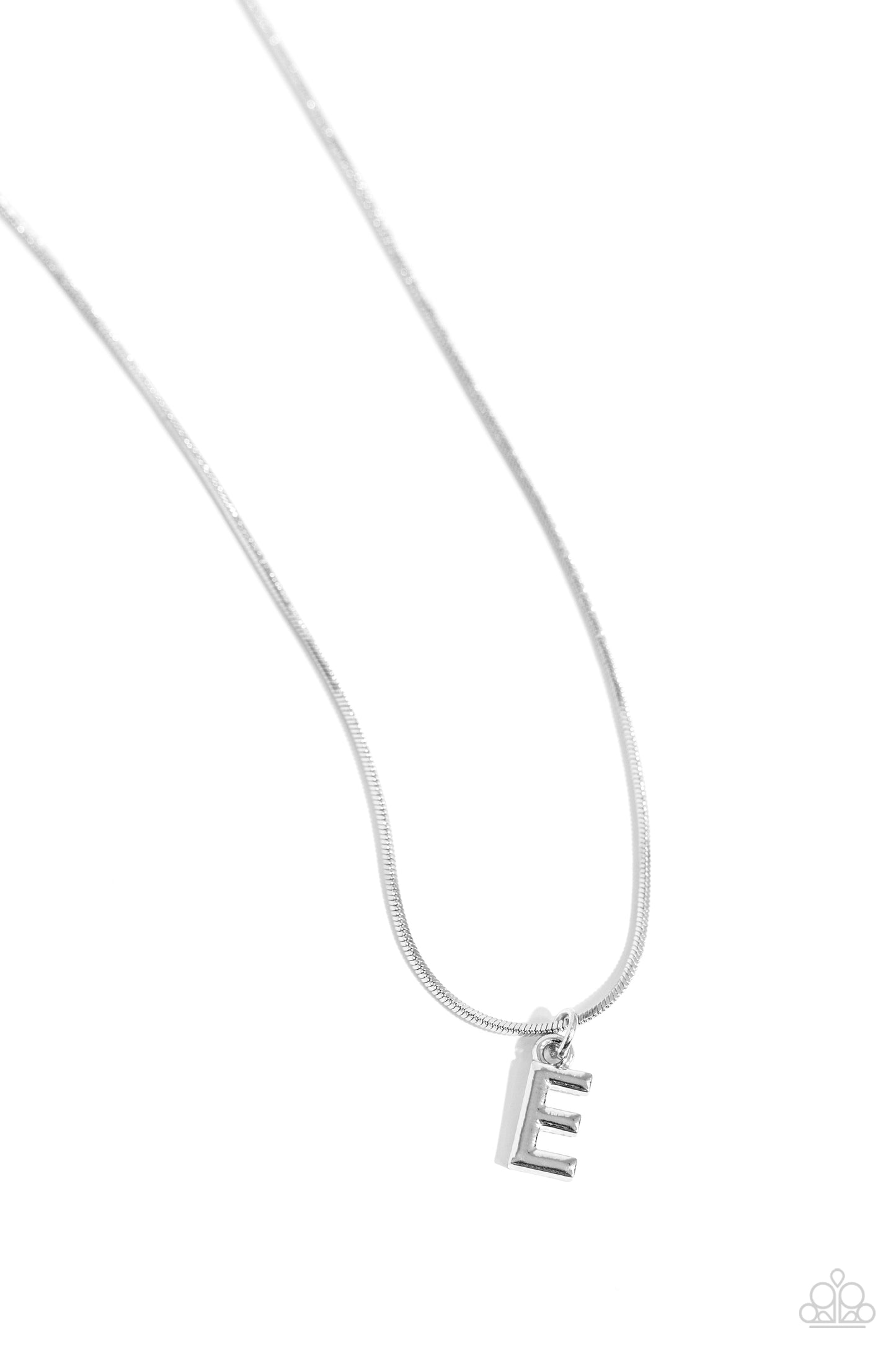 Seize the Initial E - Silver Necklace