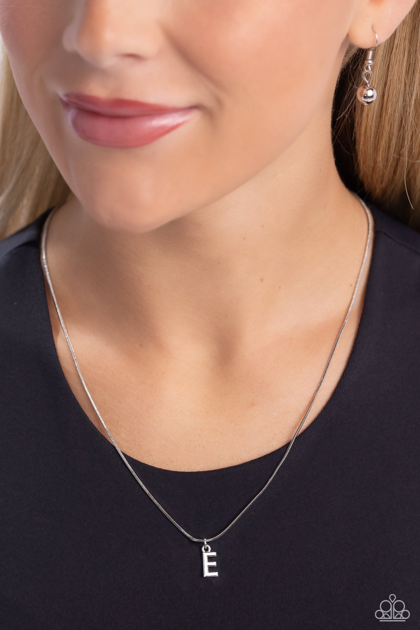 Seize the Initial E - Silver Necklace