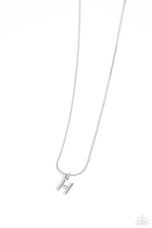 Seize the Initial H - Silver Necklace