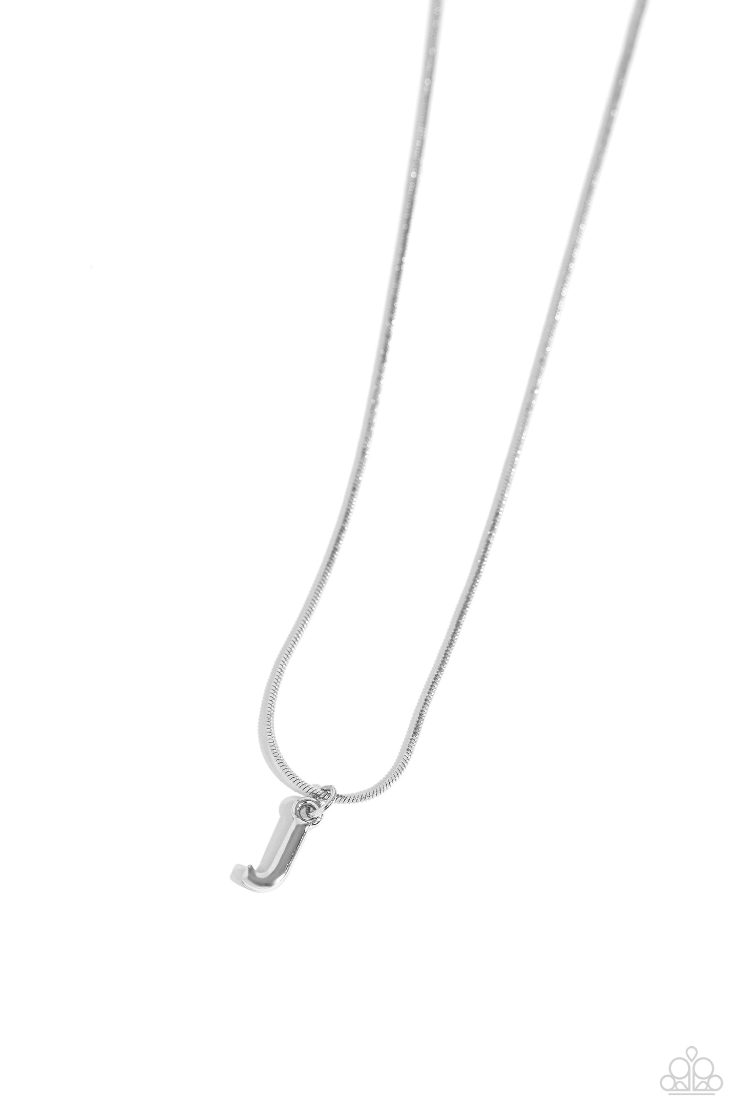 Seize the Initial J - Silver Necklace