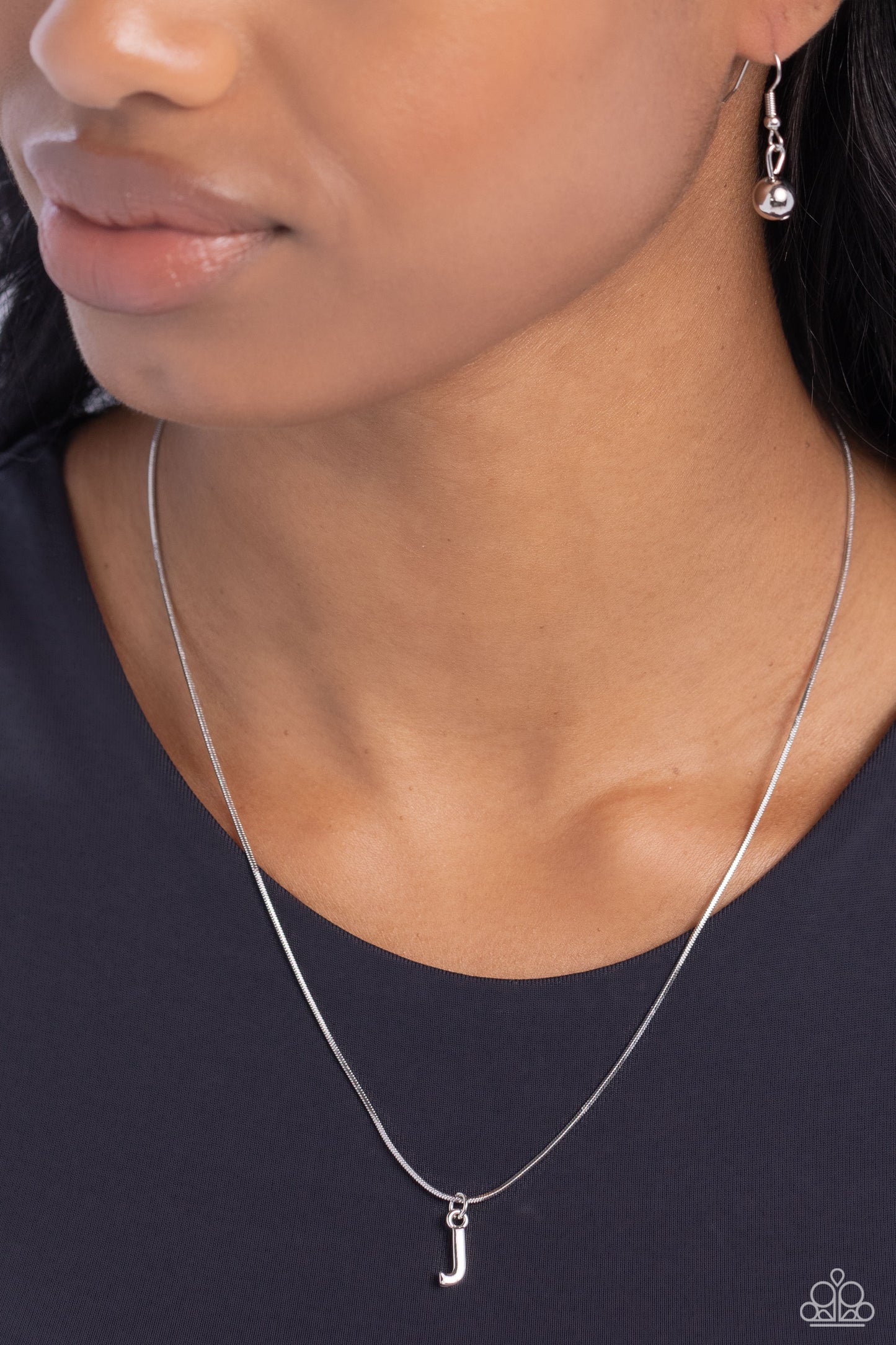 Seize the Initial J - Silver Necklace