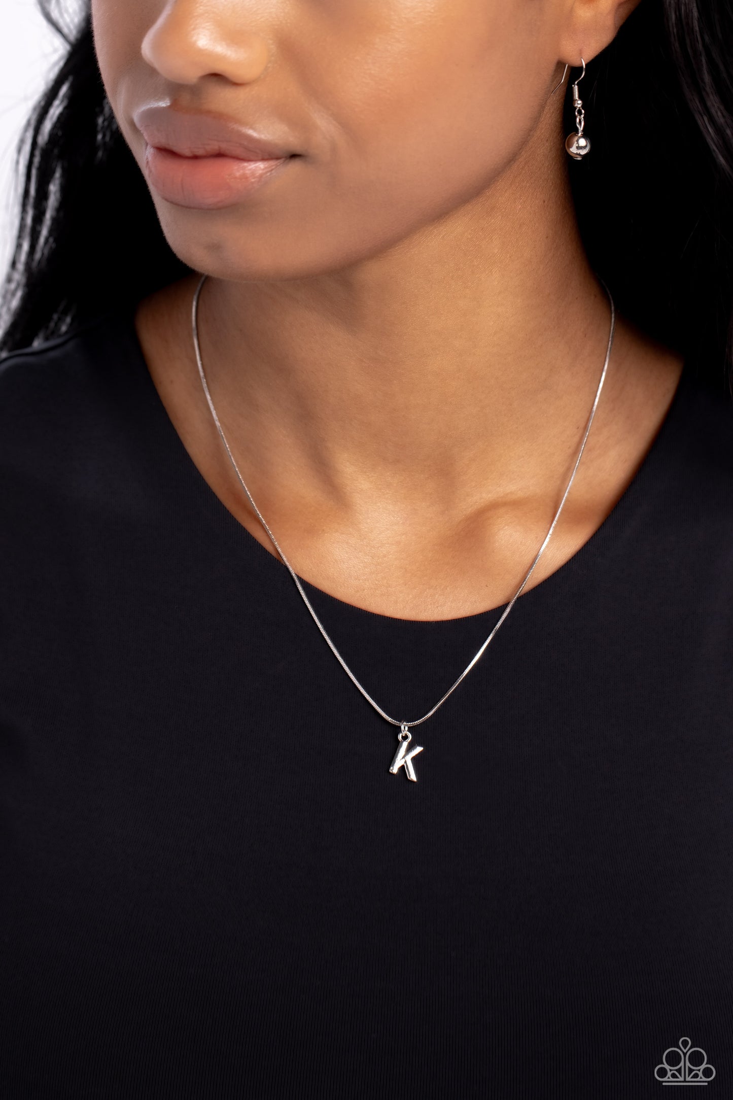 Seize the Initial K - Silver Necklace