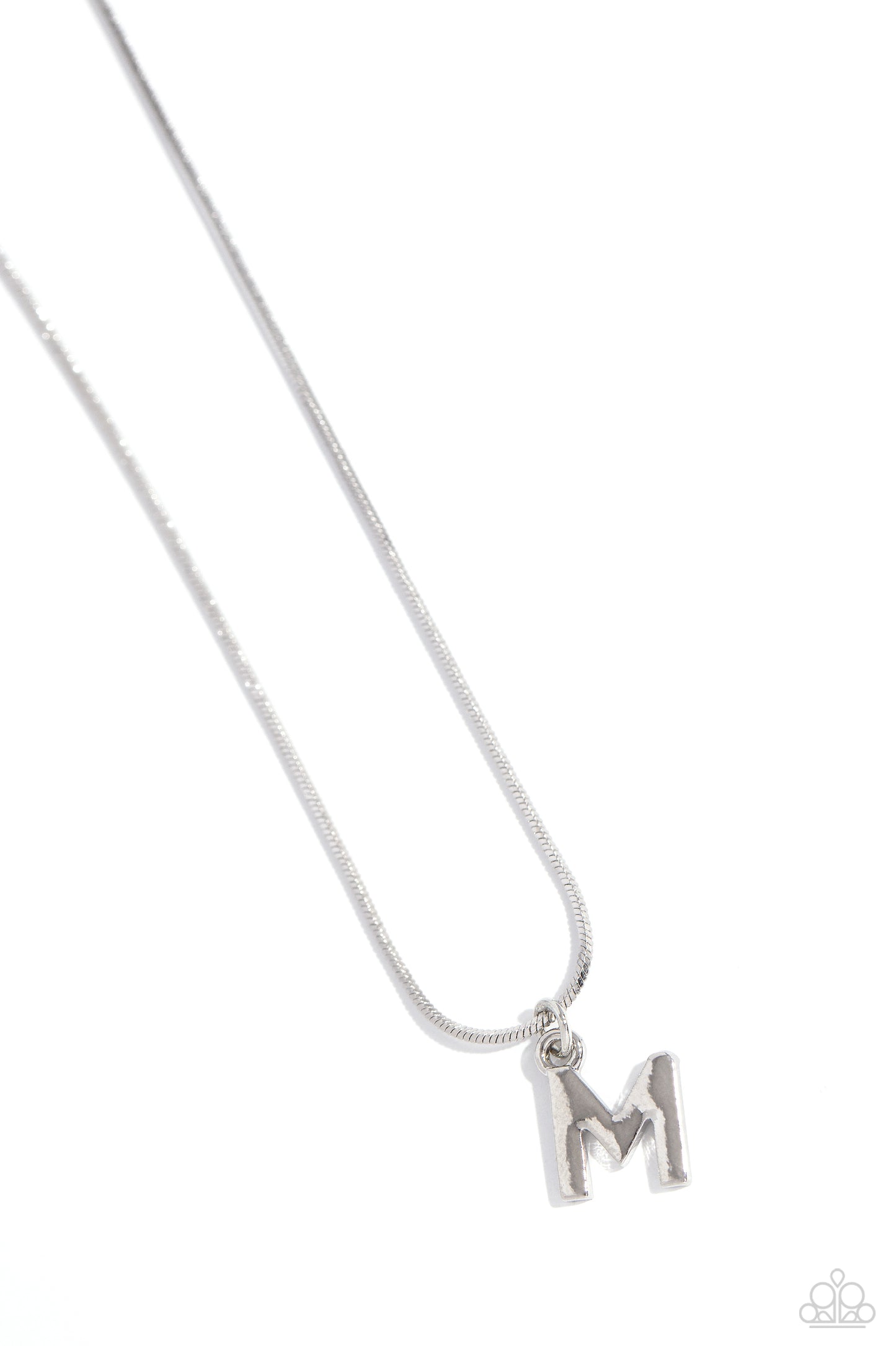 Seize the Initial M - Silver Necklace