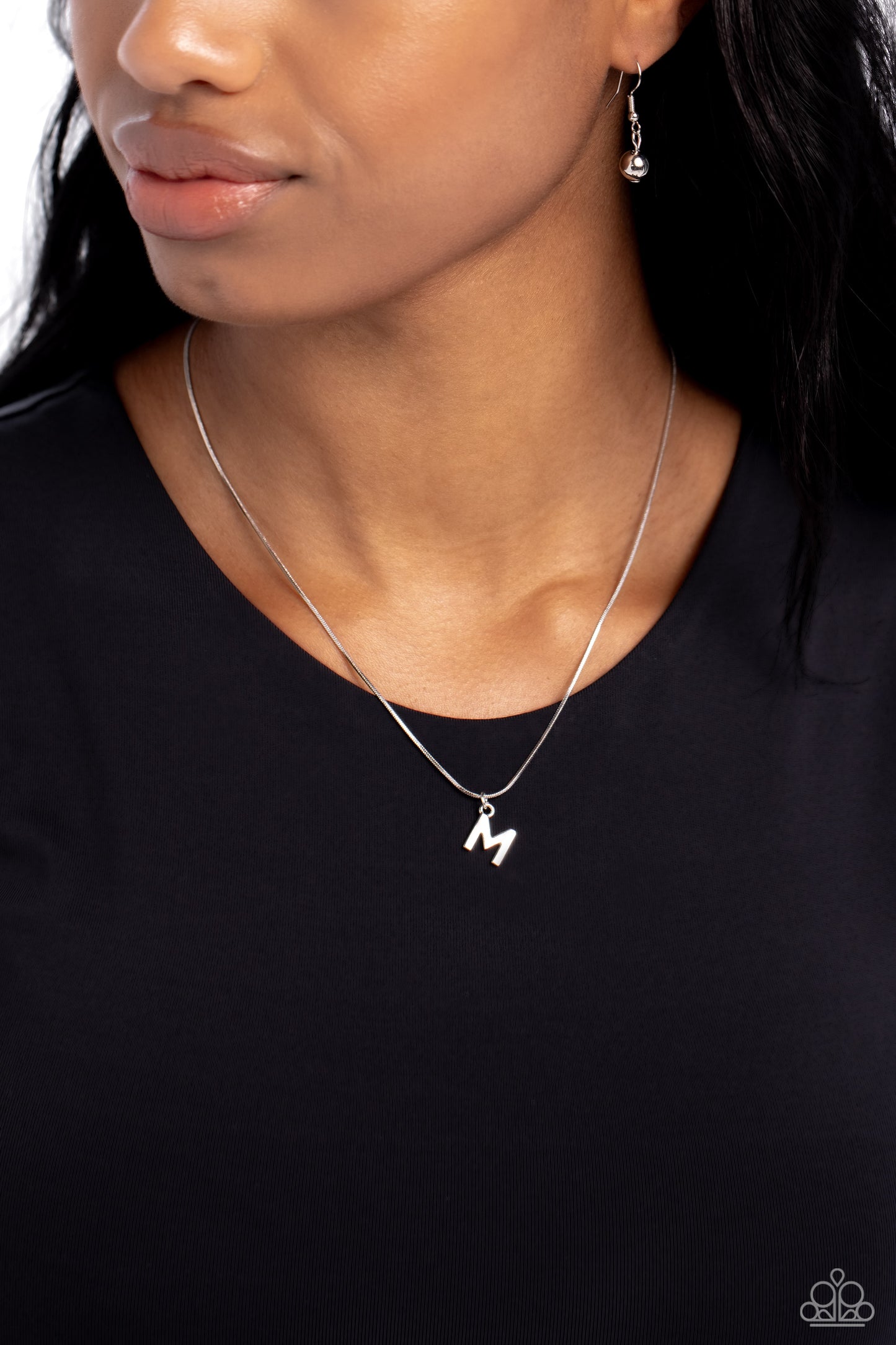 Seize the Initial M - Silver Necklace