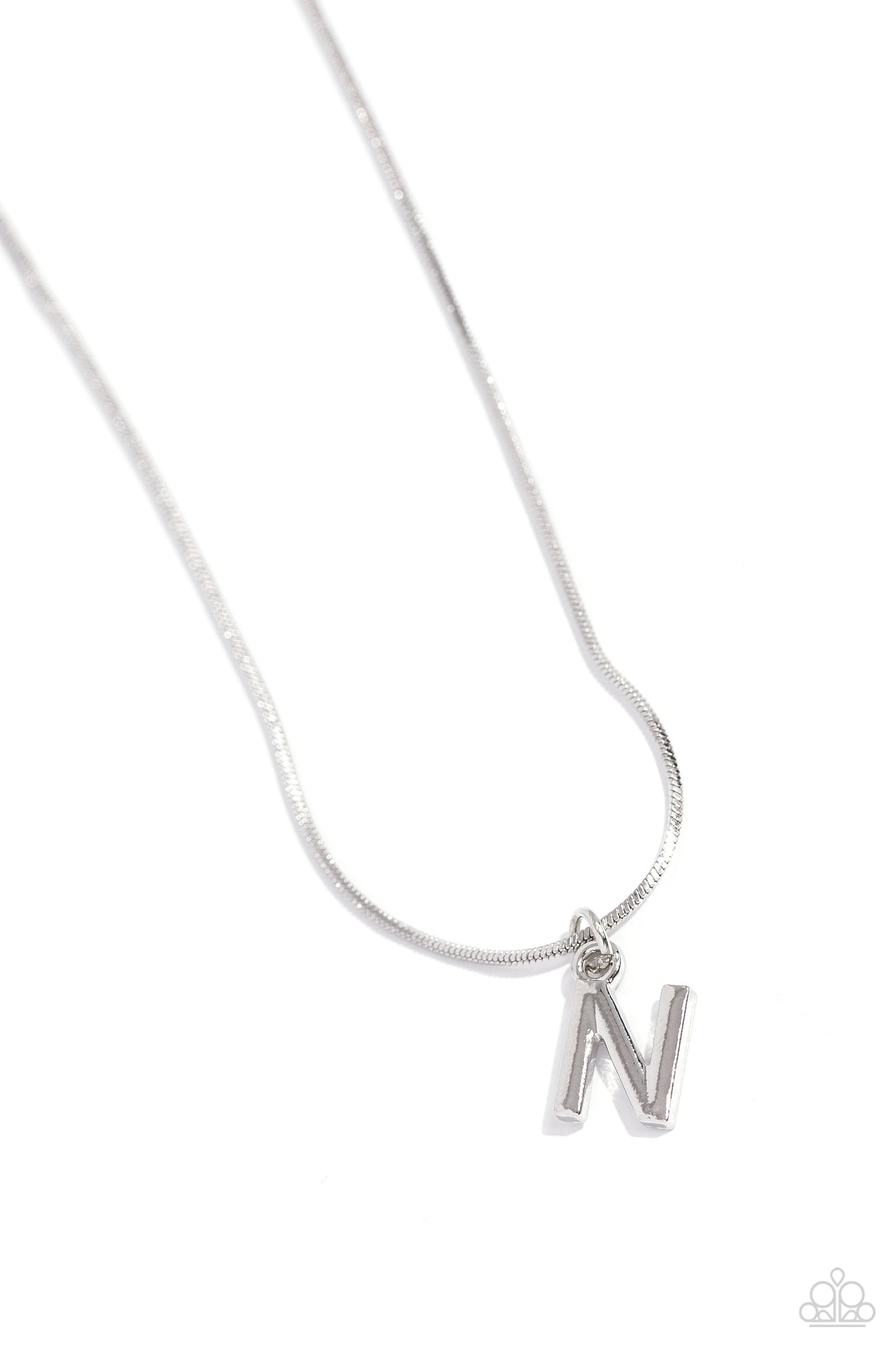 Seize the Initial N - Silver Necklace