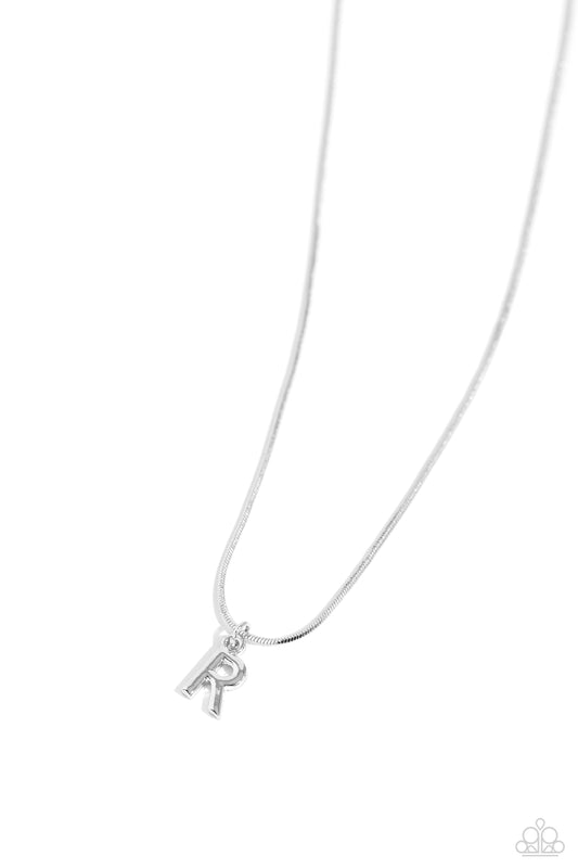 Seize the Initial R - Silver Necklace