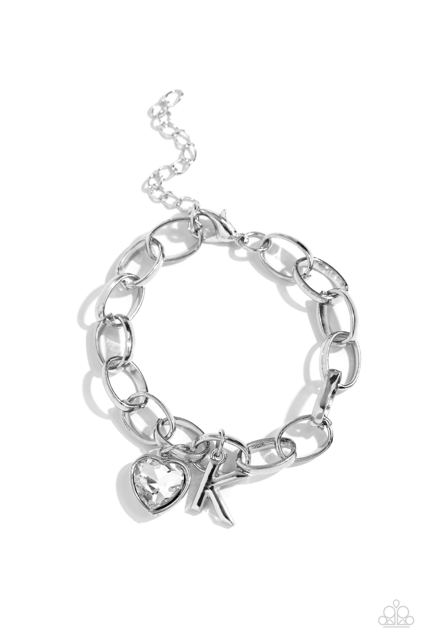 Guess Now Its INITIAL K - White Bracelet