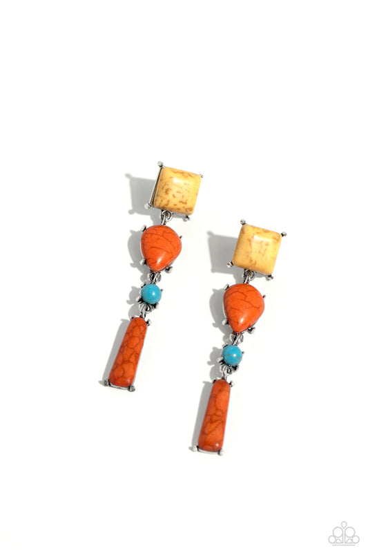 Saharan Sabbatical - Orange Earrings